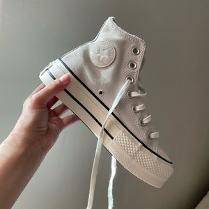Suede high top platform Converse
